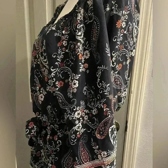 Est 1946 Bo ho Romper can be worn on or off the shoulder in blue Size Medium - Picture 6 of 8